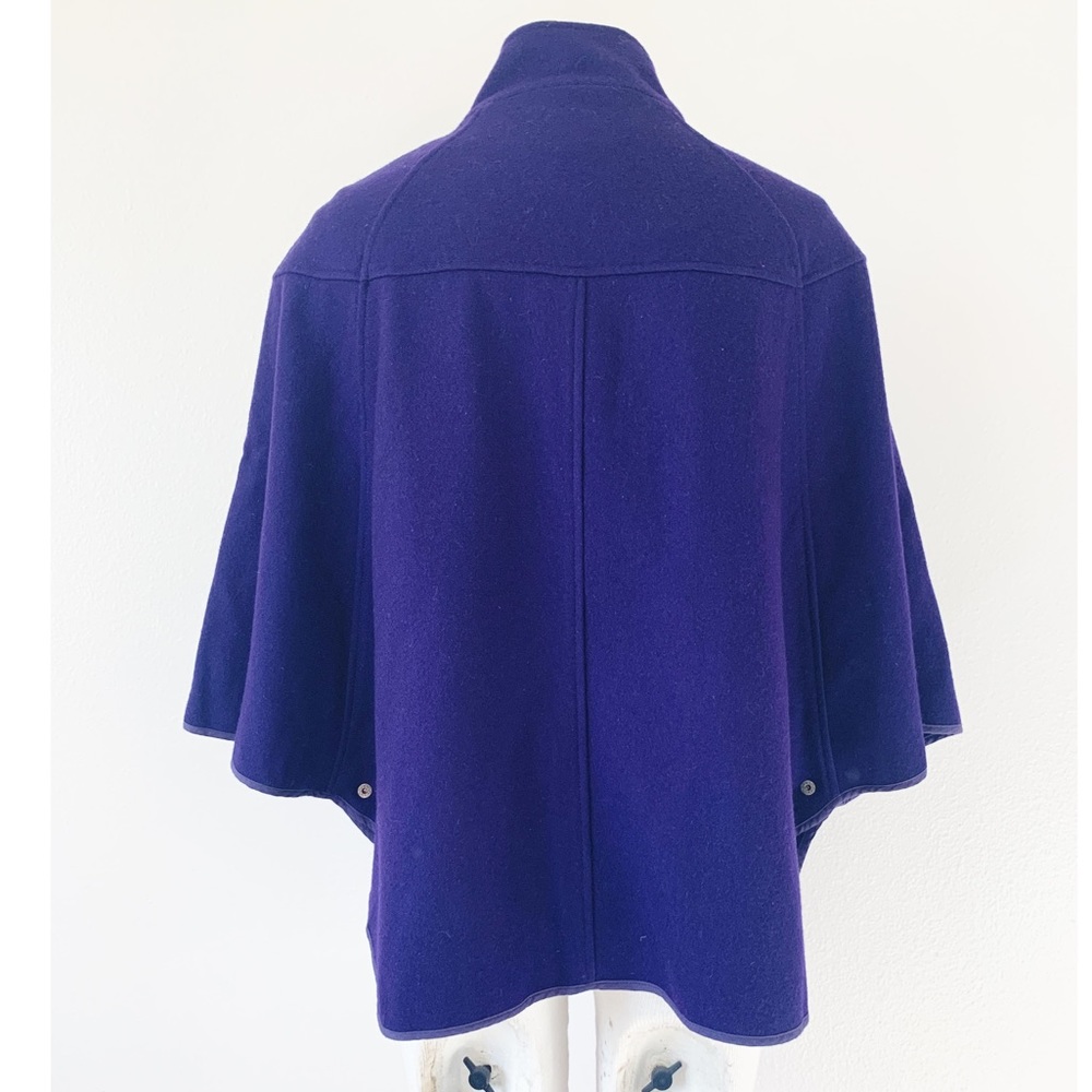 NEW Wool Blend Funnel Neck Cape Coat - Picture 2 of 6